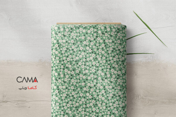 پارچه طرح گل سبز | کد A32 - Image 2