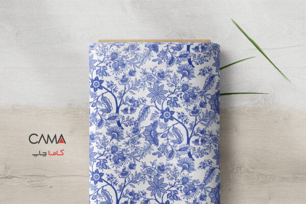 پارچه طرح بته جقه آبی | کد A36 - Image 2