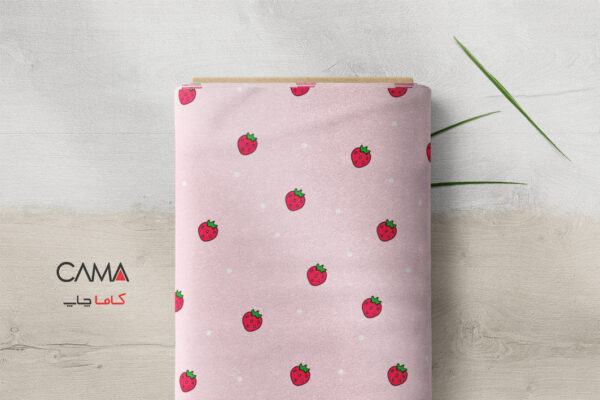 پارچه طرح توت فرنگی خال خال |کد A7 - تصویر 2