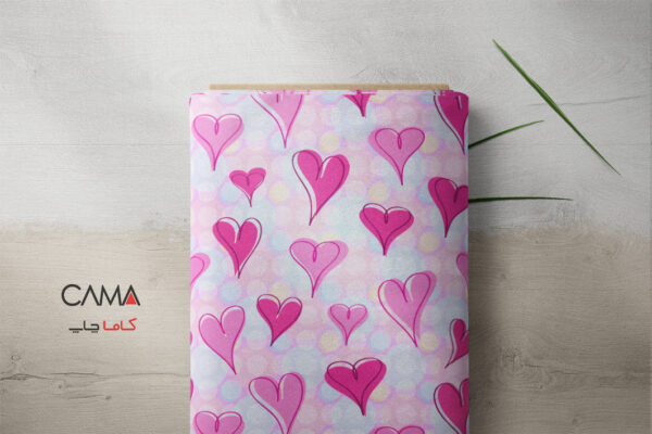 پارچه طرح قلب فانتزی | کد A100 - Image 2