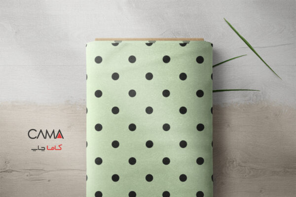 پارچه طرح خال خال سفید با زمینه پاستلی | کد A37 - Image 5