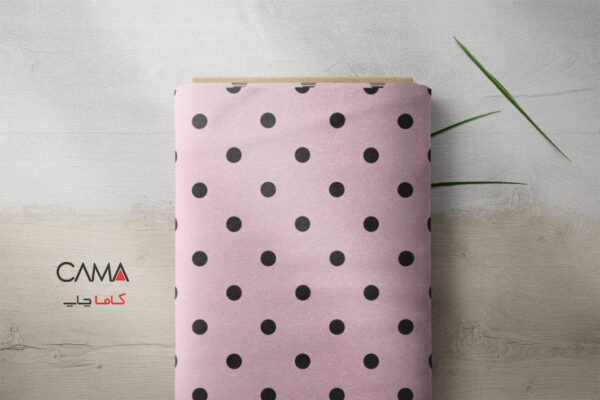 پارچه طرح خال خال سفید با زمینه پاستلی | کد A37 - Image 4