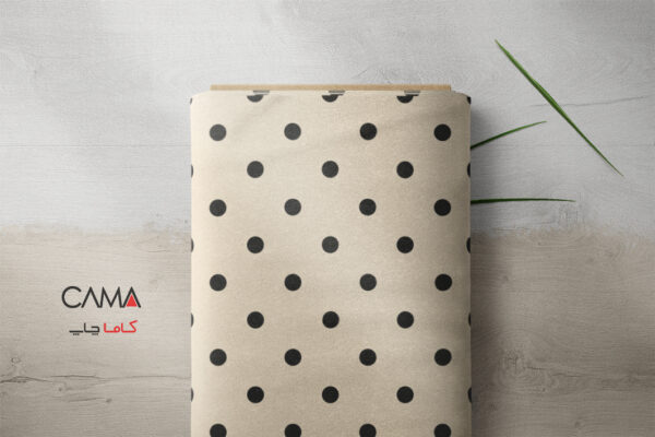 پارچه طرح خال خال سفید با زمینه پاستلی | کد A37 - Image 2