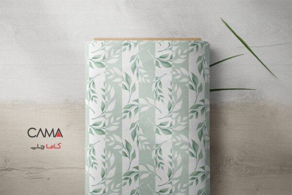 پارچه طرح برگ راه راه | کد A56 - تصویر 2