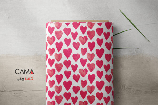 پارچه طرح قلب قرمز | کد A66 - Image 2