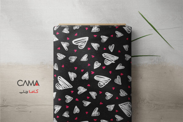 پارچه طرح قلب سفید | کد A67 - Image 2