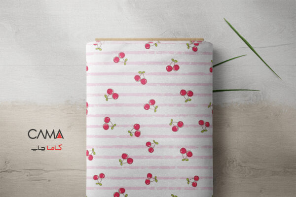 پارچه طرح گیلاس راه راه | کد A68 - Image 2
