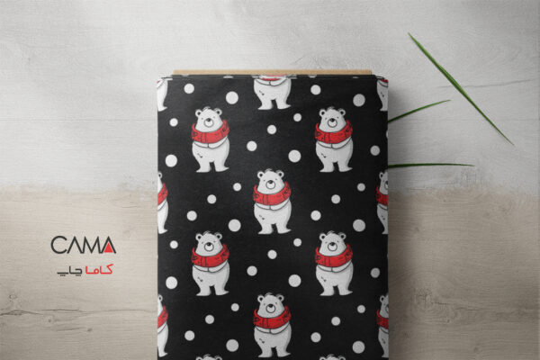 پارچه طرح خرس برفی| کد A76 - Image 2