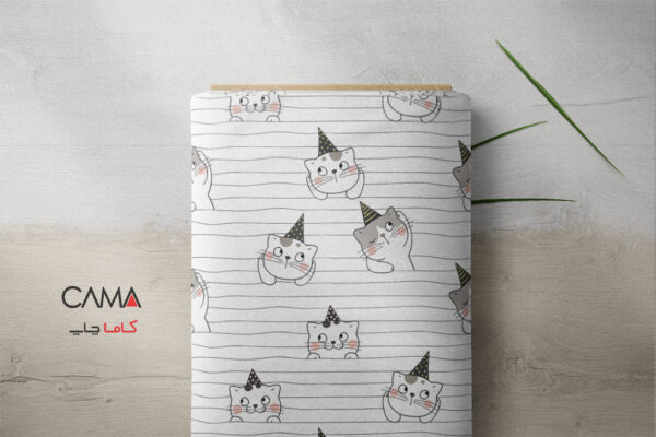 پارچه طرح گربه خوشحال | کد A78 - Image 2