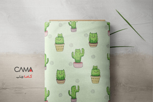پارچه طرح کاکتوس خندان | کد A85 - Image 2