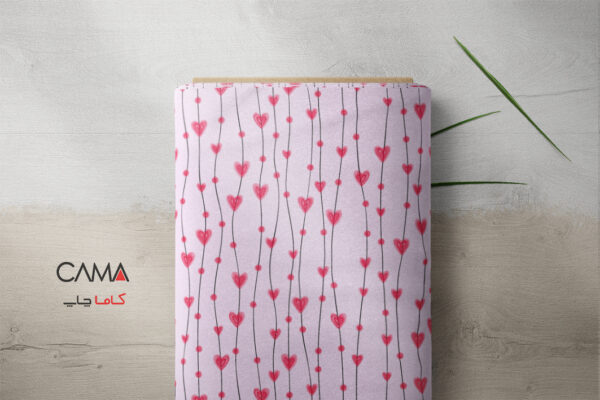 پارچه طرح قلب نگین | کد A92 - Image 2