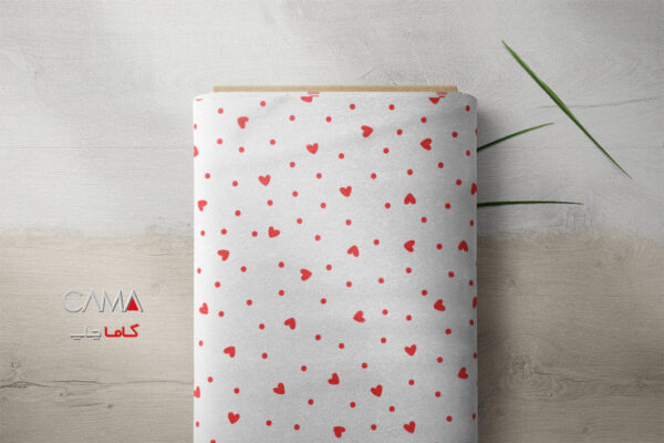 پارچه طرح قلب خال ریز | کد B13 - Image 2