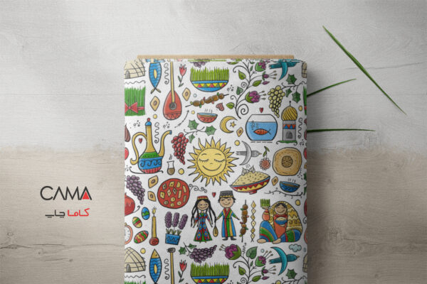 پارچه طرح سفره هفت سین | کد B50 - تصویر 2