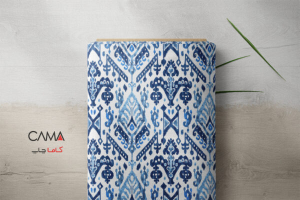 پارچه طرح وینتیج آبی | کد B85 - تصویر 2