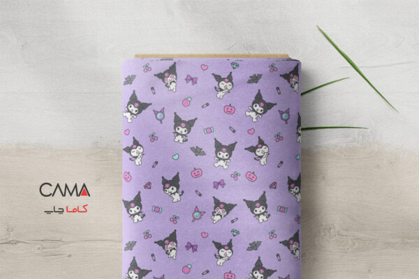 پارچه طرح کرومی یاسی | کد C56 - Image 2