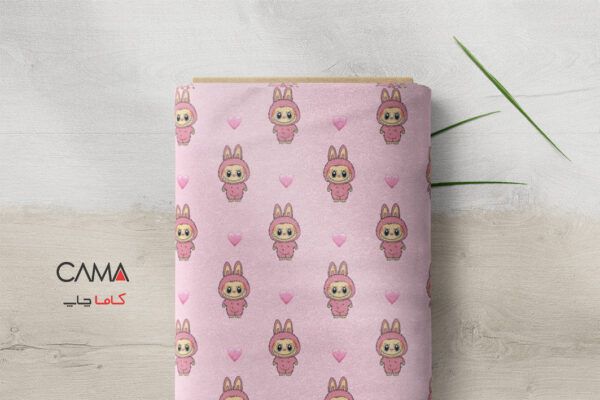 پارچه طرح لبوبو قلب | کد C57 - Image 2
