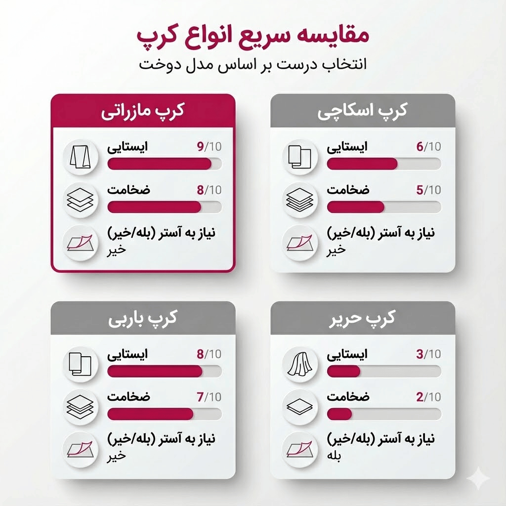 فرق بقیه کرپ ها با کرپ مازراتی چیست