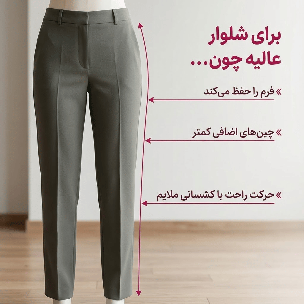 پارچه کرپ مازراتی در شلوار